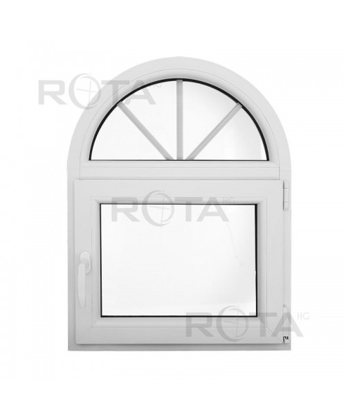 Fenêtre plein cintre 700x900 oscillo-battante PVC Blanche
