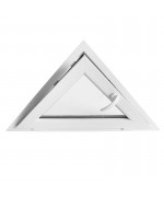 Fenêtre triangulaire à soufflet Blanc PVC houteau