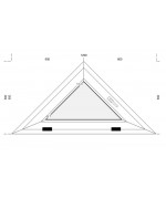 Fenêtre triangulaire à soufflet Blanc PVC houteau
