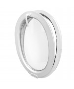 Fenêtre ovale à soufflet avec Estetic 3D charnière PVC Blanc (vertical)