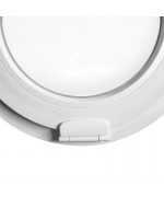 Fenêtre ovale à soufflet avec Estetic 3D charnière PVC Blanc (vertical)