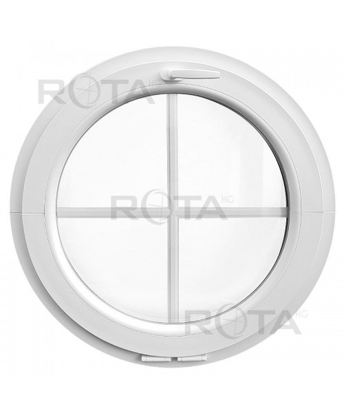 VEKA Fenêtre ronde à soufflet PVC blanc PVC avec double vitrage Oeil de boeuf VEKA 