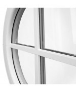 Fenêtre ronde à la française PVC blanc avec croisillons rapportés