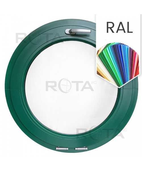 Fenêtre ronde à soufflet PVC en couleur RAL au choix