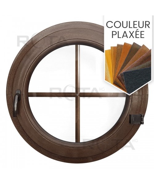 Fenêtre ronde à la française PVC en couleur avec croisillons incorporés