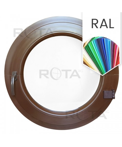 Fenêtre ronde à la française PVC en couleur RAL oeil de boeuf