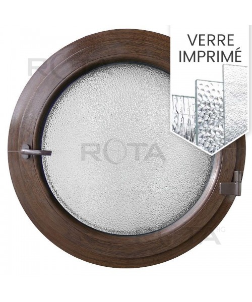 Fenêtre ronde à la française PVC en couleur avec verre décoratif