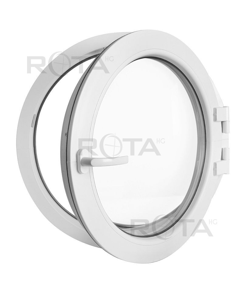 VEKA Fenêtre ronde fixe PVC blanc Oeil de boeuf avec triple vitrage dépoli 