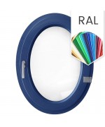 Fenêtre ovale à la française PVC couleur RAL (vertical)