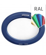Fenêtre ovale à soufflet PVC couleur RAL (horizontal)
