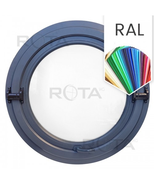 Fenêtre ronde basculante PVC en couleur RAL