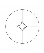 Motif de croisillons B11 pour une fenêtre ronde