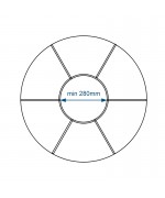 Motif de croisillons B20B pour une fenêtre ronde