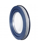 Fenêtre ronde à soufflet PVC couleur RAL collerette d'habillage 21mm