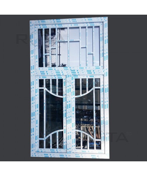 Fenêtre avec croisillons PVC 2 ouvrants à la française