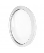 VEKA Fenêtre ronde fixe avec double vitrage PVC blanc Oeil de boeuf 