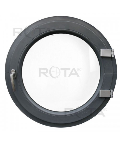Fenêtre ronde à la française PVC Anthracite Lisse RAL 7016 - livraison rapide