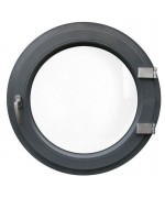 Fenêtre ronde à la française PVC Anthracite Lisse RAL 7016 - livraison rapide