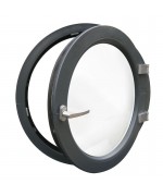 Fenêtre ronde à la française PVC Anthracite Lisse RAL 7016 - livraison rapide