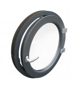 Fenêtre ronde à la française PVC Anthracite Lisse RAL 7016 - livraison rapide