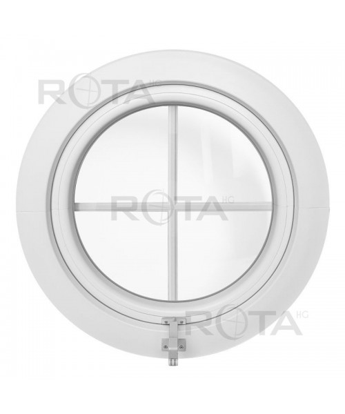 Fenêtre ronde à l'italienne PVC blanc avec croisillons incorporés