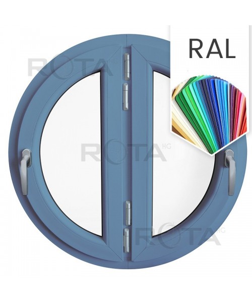 Fenêtre ronde deux vantaux à la française PVC en couleur RAL