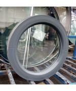 Fenêtre ronde fixe 550 PVC RAL 7012 gris basalte -50%