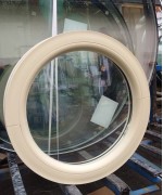 Fenêtre ronde fixe 500 PVC RAL 1015 Ivoire Clair (mag500-28)