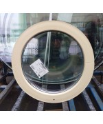 Fenêtre ronde fixe 500 PVC RAL 1015 Ivoire Clair (mag500-28)