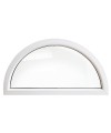 Fenêtre demi lune fixe PVC blanc - livraison rapide