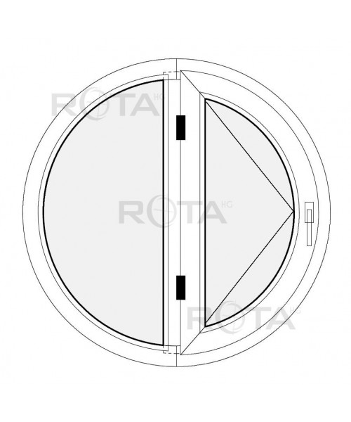 Fenêtre ronde fixe et à la française PVC en couleur RAL