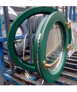 Fenêtre ronde à la française 650 mm PVC RAL 6005 Vert mousse