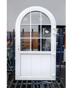 Porte-fenêtre cintrée 1250x2260 1x Noyer PVC