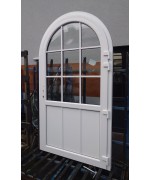 Porte-fenêtre cintrée 1250x2260 1x Noyer PVC