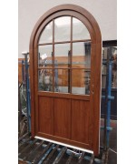 Porte-fenêtre cintrée 1250x2260 1x Noyer PVC