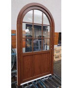 Porte-fenêtre cintrée 1250x2260 1x Noyer PVC