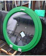 Fenêtre ronde à soufflet 1000 mm PVC RAL 6001 Vert émeraude