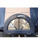 Fenêtre cintrée à soufflet 700x460 Anthracite PVC