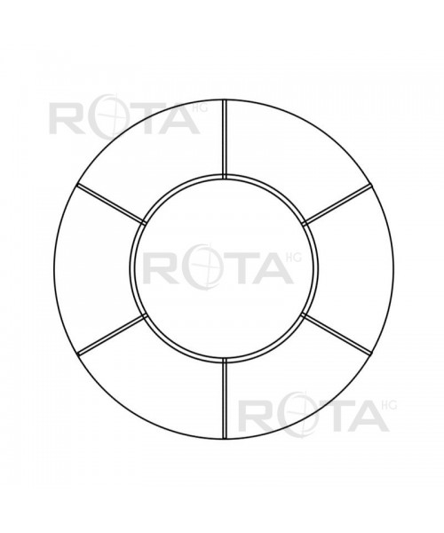 Motif de croisillons B200 pour une fenêtre ronde