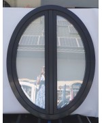 Fenêtre ovale deux vantaux 1200 x 1530 PVC blanc / Anthracite