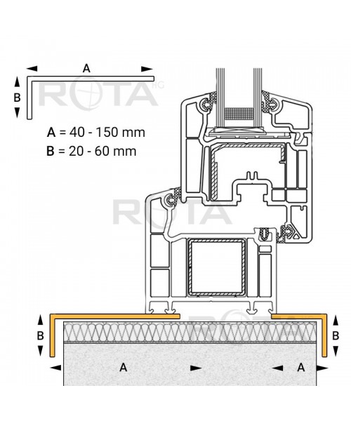 Cornière d'habillage en PVC pour fenêtres demi-lunes - livraison rapide Cornière d'habillage en PVC pour fenêtres demi-lunes - livraison rapide